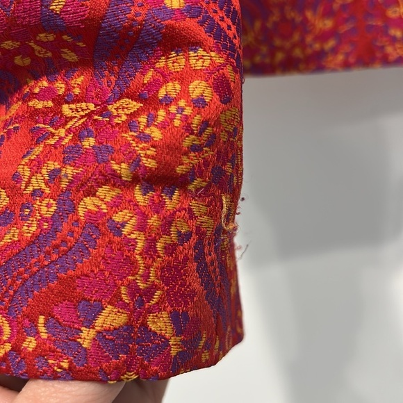 Isabela ardee Neiman Marcus Vintage Red and Orange Women's Jacket size 6 - Picture 11 of 11